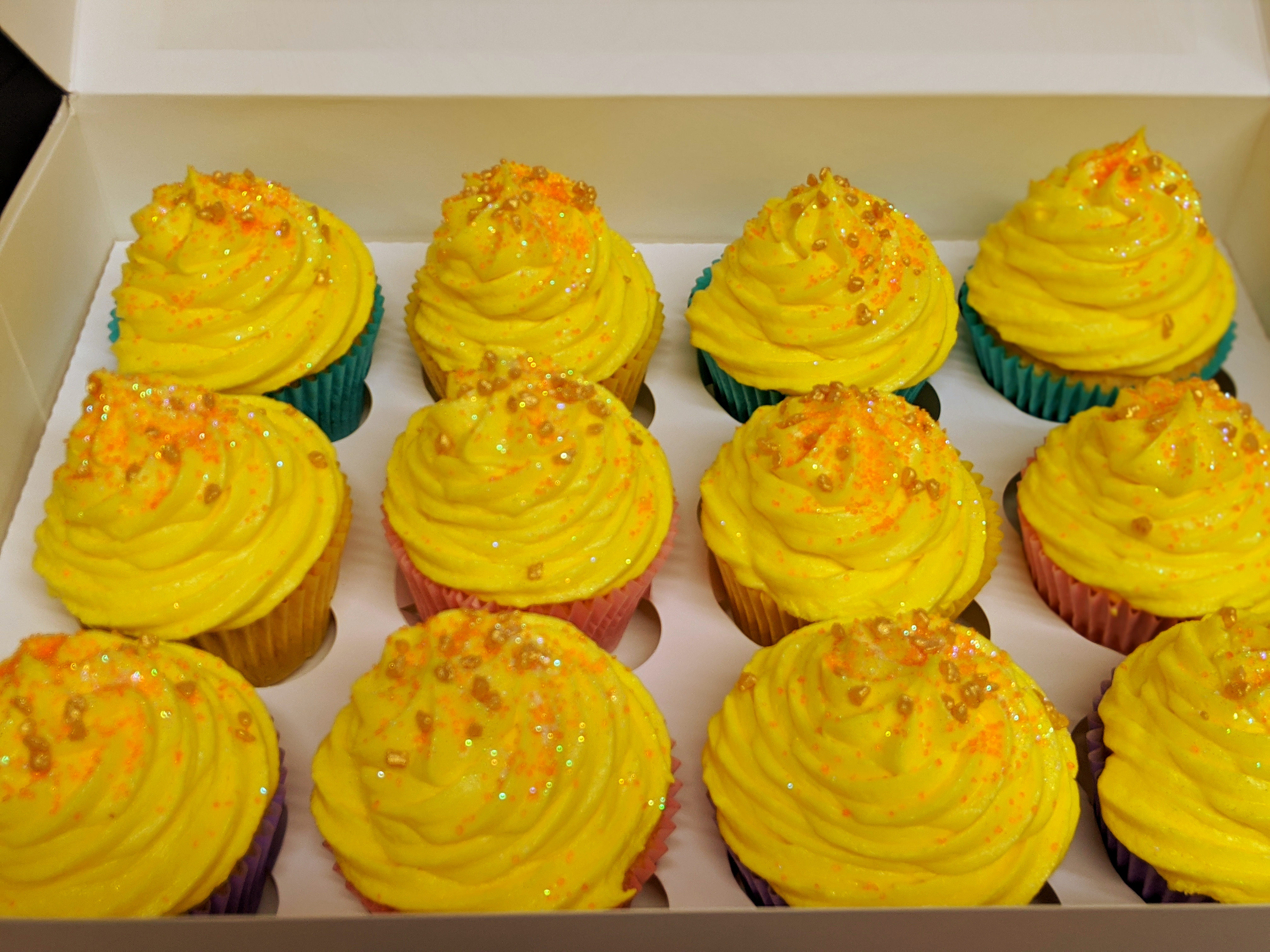 Yellow Swirl Cupcakes