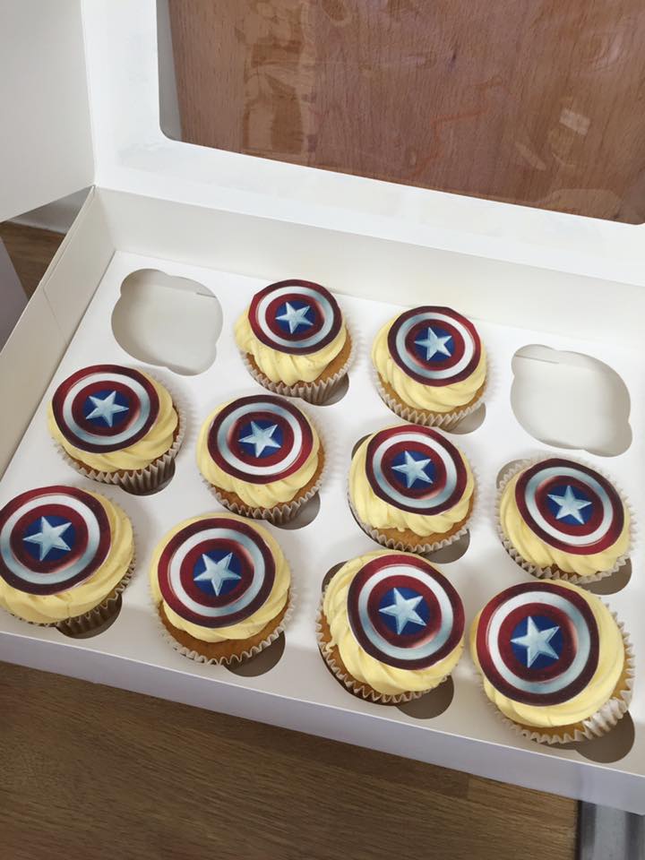 Captain America Cupcakes