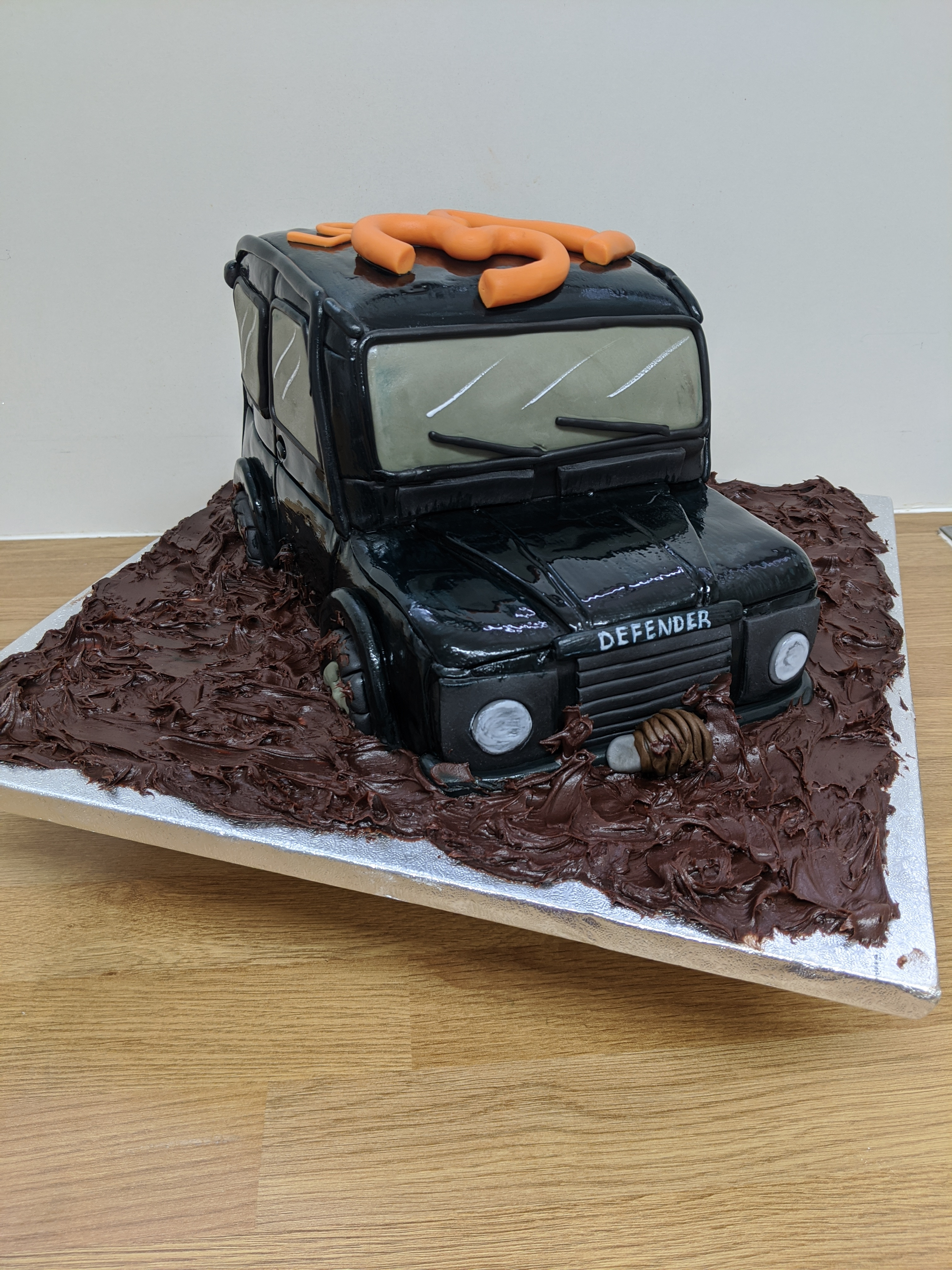Landrover Defender 'Stuck in the Mud' Cake