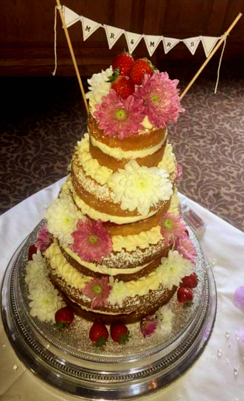 Fresh Cream Wedding Cake